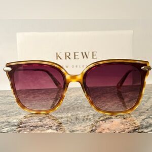 KREWE Sunglasses - DEDE NYLON - Amaretto 12K (Checkered)